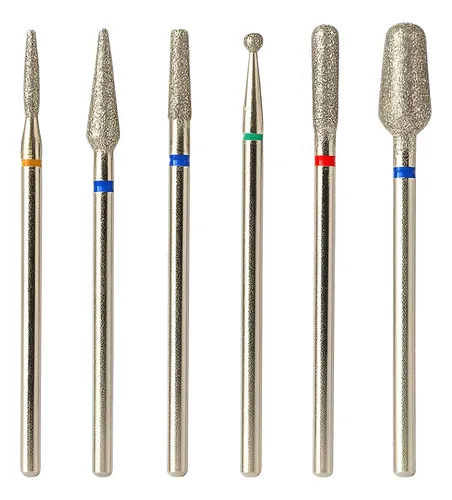 6 Fresas Diamantadas Para Manicure Rusa Fresas Para Cuticula