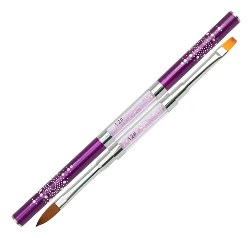 Pincel De Uñas Para Acrilico Y Gel Manicure Uñas Acrilicas Morado