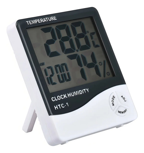 Termómetro Higrometro Digital Unbranded Medidor Humedad Y Temperatura °c Reloj