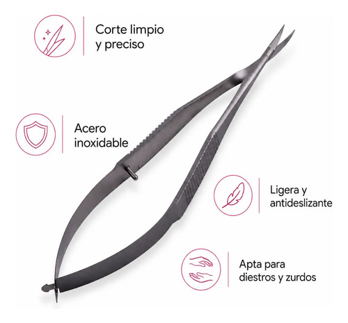 Tijera De Alta Precisión Para Cutículas Manicura Rusa - Imagen 3