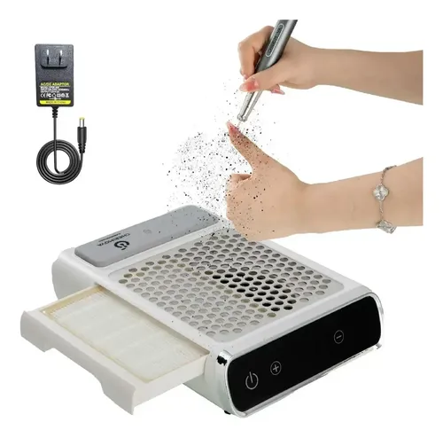 Extractor De Polvo Uña Profesional Inalambrico 80w Cherimoya Color Blanco