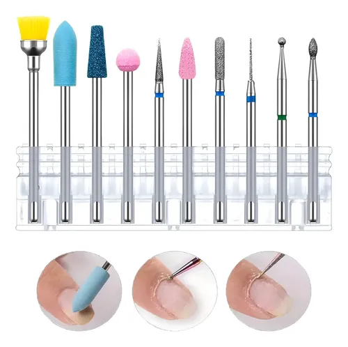 Fresas Manicure Rusa Cuticulas Para Torno Set De 10 Unidades