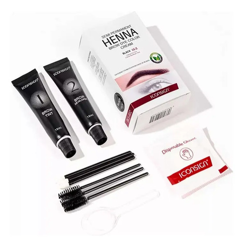 Tinte Henna Para Cejas Y Pestañas Orgánico Iconsign - Imagen 2