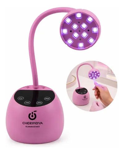 Lámpara Uv/led Flor De Loto Digital 27w Uñas Soft Gel Pres Rosa