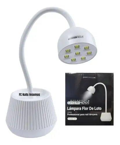 Lámpara Led 18w Cherimoya Secado Rápido Uñas Gel Blanco Recargable