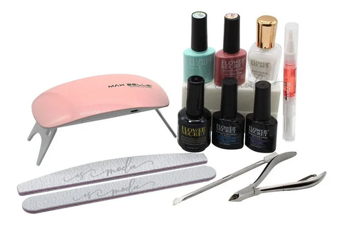 Kit De Esmaltado Permanente Básico + Lampara Led Uv 6 Watts