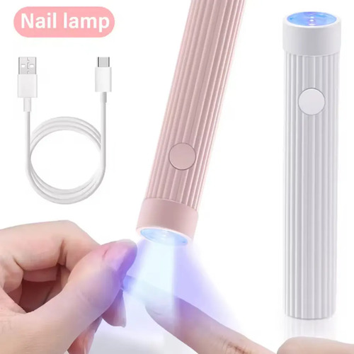 Lámpara Linterna Uv Led Soft Gel Pre Curado Portátil Uñas Rosa - Imagen 8
