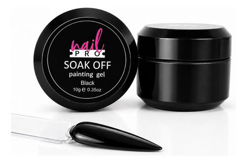 Gel Paint Nail Pro 10g Gel Para Nail Art Diseños Uñas Negro