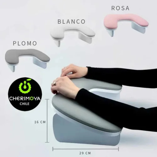 Posa Manos Apoya Brazos Anatómico Manicure +soporte Teléfono Blanco - Imagen 8