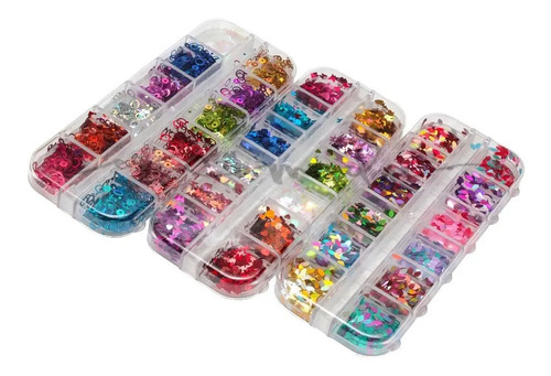 Pack 3 Confeti Para Decoración De Uñas Surtido Manicure - Imagen 7