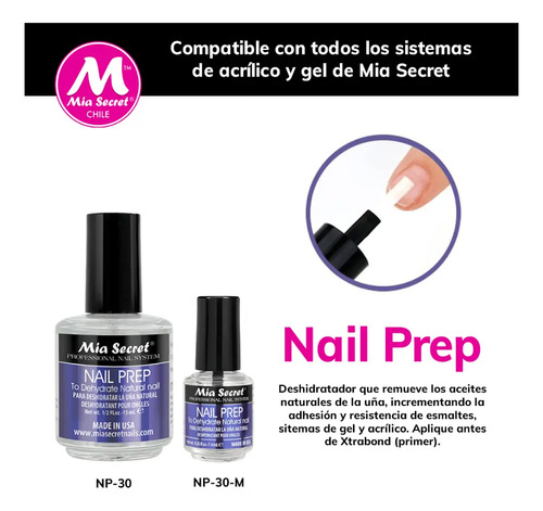 Nail Prep Deshidratador Profesional Mia Secret 15 Ml - Imagen 3