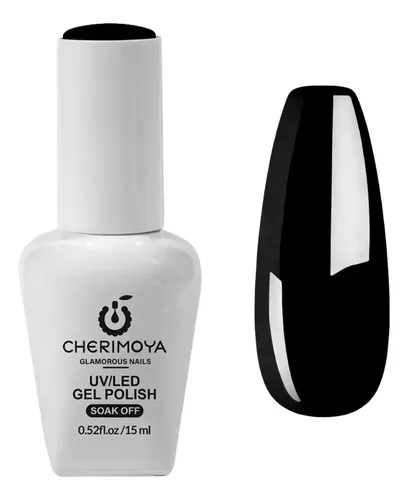 Esmalte Cherimoya Semipermanente Uv/led 15ml Gel Polish Negro