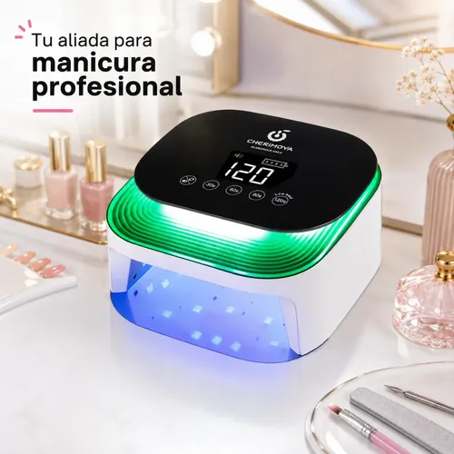 Lámpara Profesional Uv/led 72w Inalámbrica De Uñas Cherimoya Blanco - Imagen 9