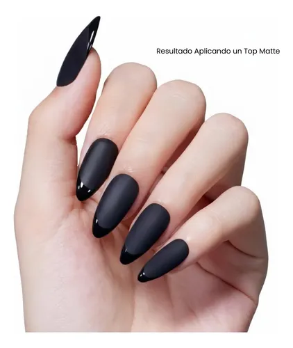Esmalte Cherimoya Semipermanente Uv/led 15ml Gel Polish Negro - Imagen 4