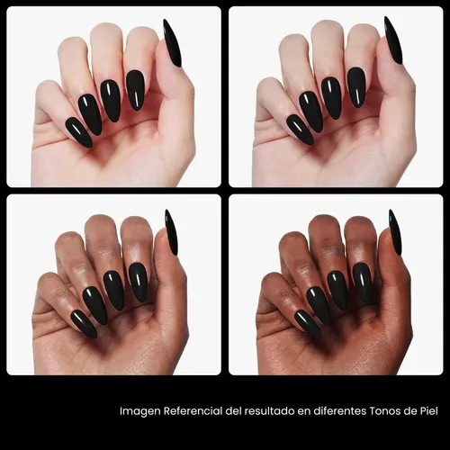 Esmalte Cherimoya Semipermanente Uv/led 15ml Gel Polish Negro - Imagen 5