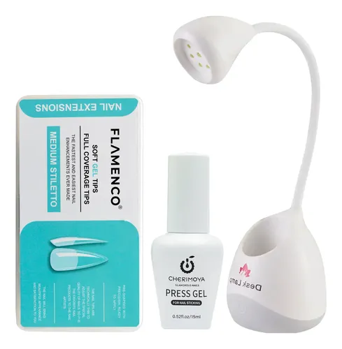 Kit Soft Gel Press Gel Liquido  + Lampara Soft Gel