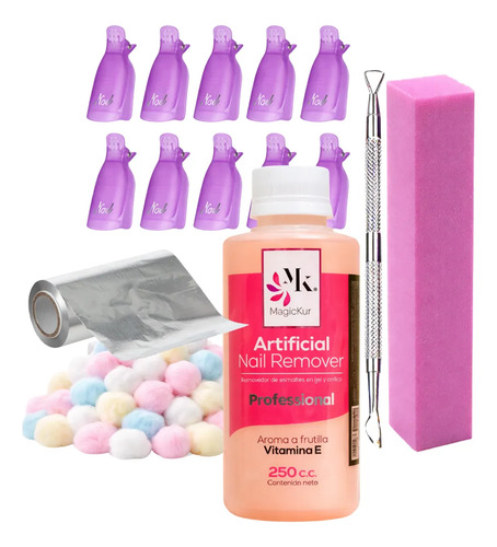 Kit Retiro Esmalte Permanente Uñas Acrílicas Gel Manicurepro