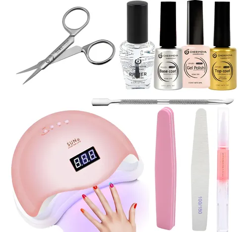 Kit Básico Para Uñas Permanentes Profesional Con Lámpara Led