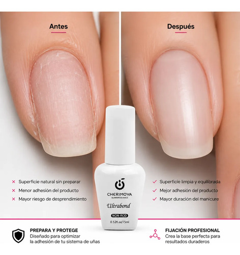 Ultrabond Primer Cherimoya 15ml Adherente Uñas Gel Y Acrílic - Imagen 5