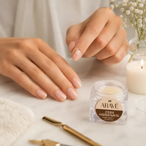 Cera Hidratante De Cutículas Y Uñas Aravé 5g Producto Vegano Transparente / Natural - Imagen 3