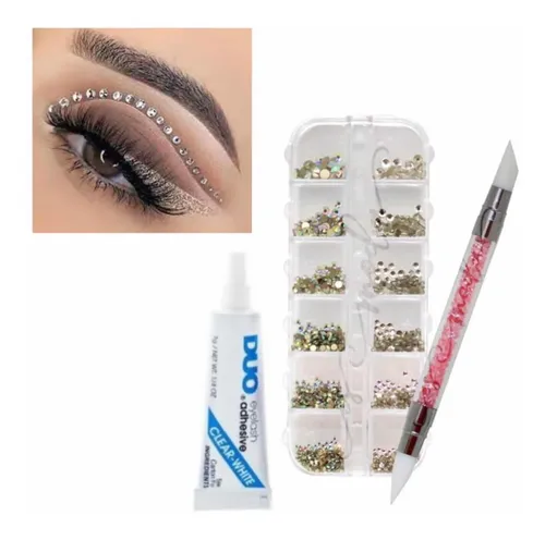 Cristales Strass Decorativos+ Pincel Aplicador + Pegamento