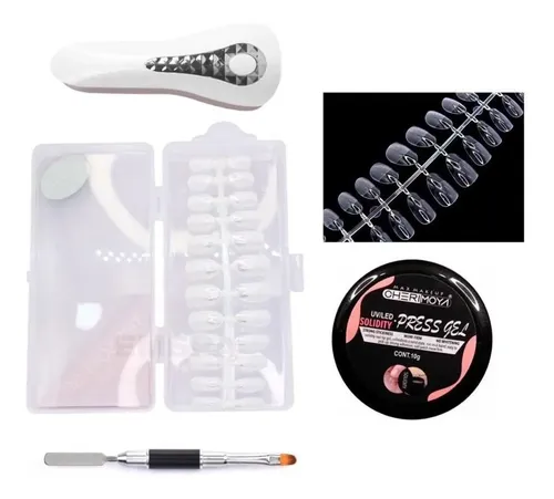 Kit De Uñas Soft Gel Ovaladas  + Lámpara Inalámbrica