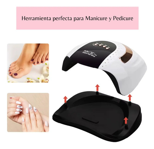 Secador De Uñas Uv Led Lampara Manicure Profesional 268w Blanco - Imagen 4