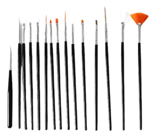Set De Pinceles De Diseño Para Uñas 15 Piezas - Imagen 3