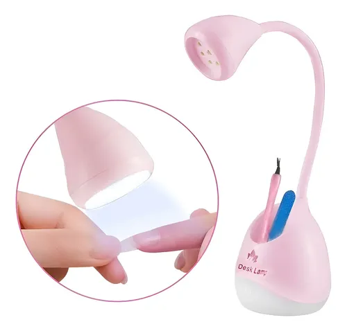 Lampara  Para Tips Soft Gel Inalámbrica  Led Uv 36w Rosado