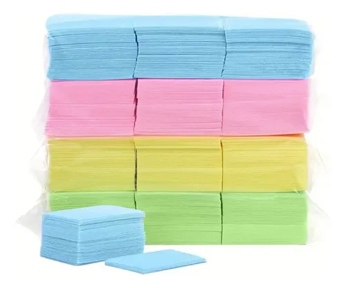 Algodon Sin Pelusa O Papel Sin Pelusa De Colores Manicure - Imagen 3