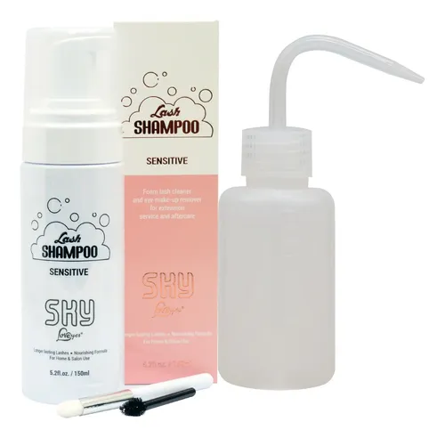 Shampoo Para Pestañas + Dispensador De Agua Transparente