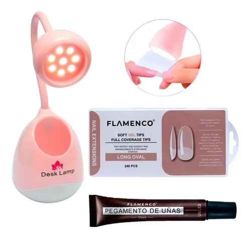 Kit Para Uñas Soft Gel + Lampara Inalámbrica Led Uv