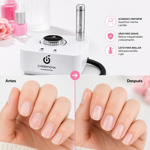 Torno Profesional Para Uñas Cherimoya 40000 Rpm Manicure Blanco - Imagen 4