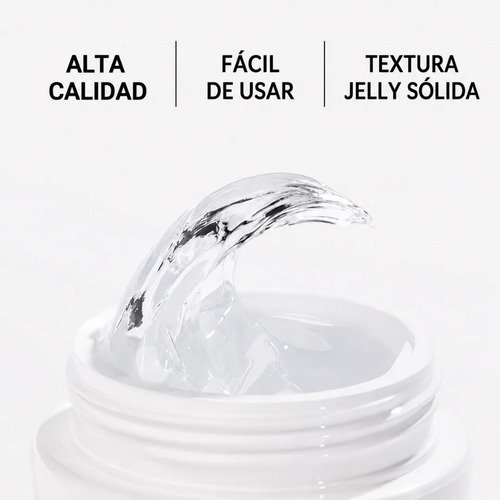 Gel Sólido 3d Para Uñas Uvled Construcción Relieve Cherimoya Transparente - Imagen 6