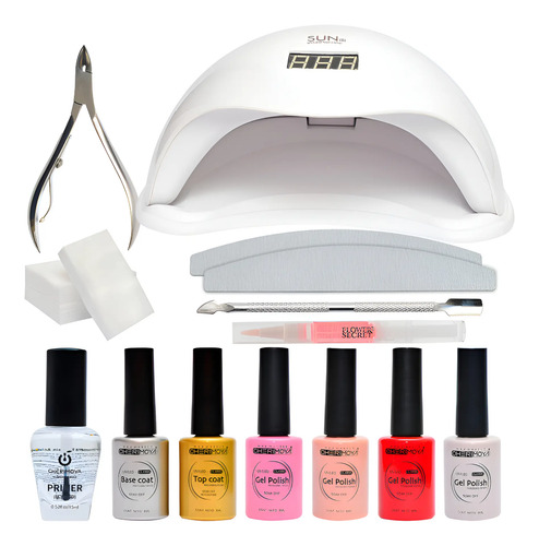 Kit De Esmaltado Permanente Inicial + Lampara 48 Watts 6