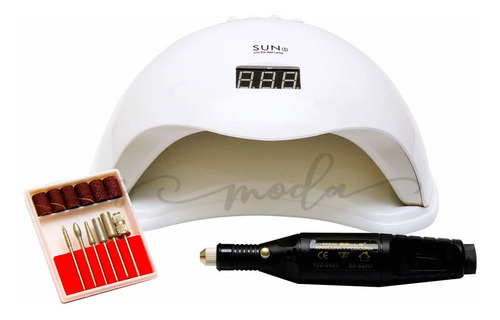 Lámpara Profesional Sun 5 48 Watts + Torno Lápiz De Manicure Azar