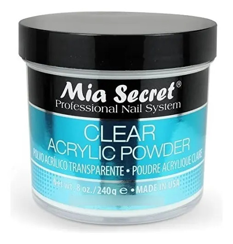 Mia Secret Polvo Acrilico Clear/transparente 240gr Esculpida Color Clear Transparente