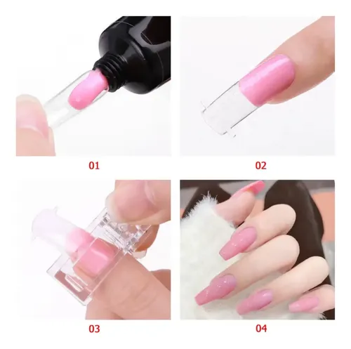 Pinzas Clips Para Dual System Polygel De Colores Pack 5 Unid - Imagen 3
