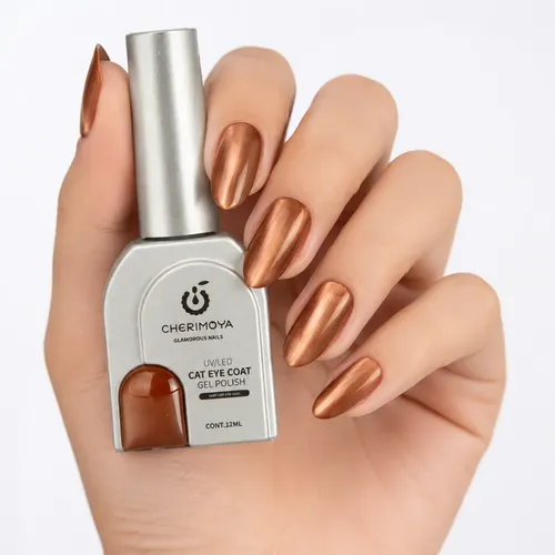 Esmalte Cherimoya Ojo De Gato Silky Satin Cherimoya 12 Ml 12 Bronce - Imagen 3