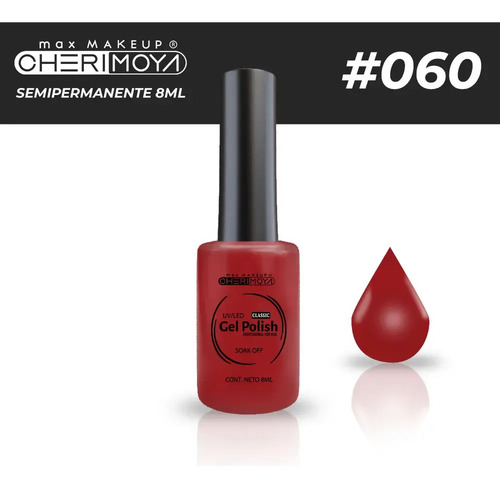 Esmalte Gel Permanente Cherimoya 8ml Uv/led Elegir Color 060 - Imagen 3