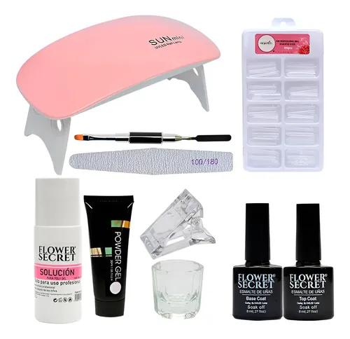 Kit De Polygel Completo + Lampara 6 Watts Surtidos En Tonos Naturales