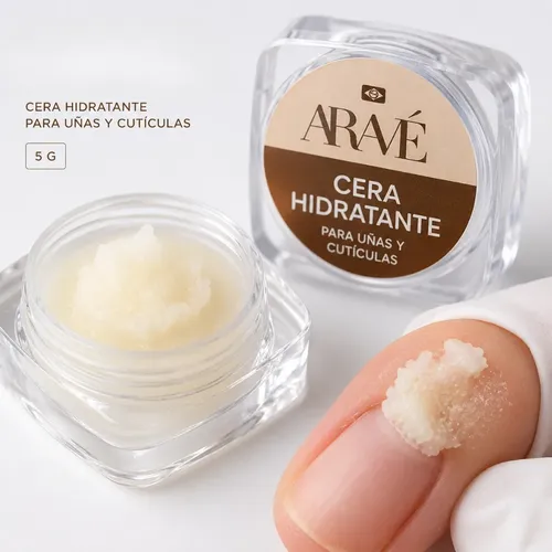 Cera Hidratante De Cutículas Y Uñas Aravé 5g Producto Vegano Transparente / Natural - Imagen 2