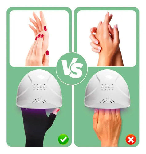 Guantes De Protección Uv Para Manicure Anti Uv 1 Par - Imagen 8
