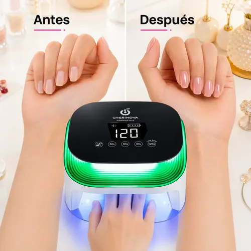 Lámpara Profesional Uv/led 72w Inalámbrica De Uñas Cherimoya Blanco - Imagen 10