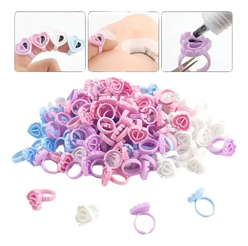 Anillos Para Volumen Pegamento Extensiones De Pestañas 50und Surtido