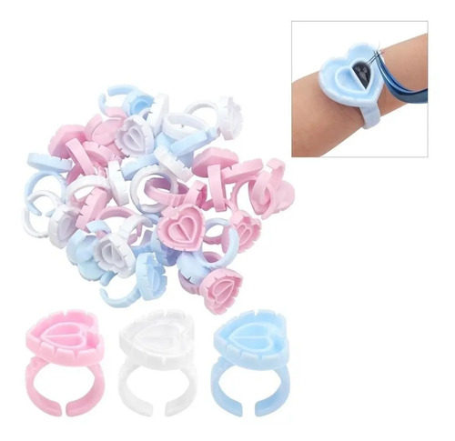 Anillos Para Volumen Pegamento Extensiones De Pestañas 50und Surtido - Imagen 6