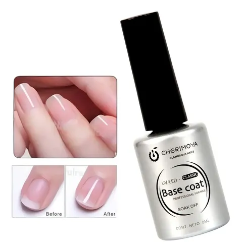 Base Coat 8ml Cherimoya Para Esmaltado Permanente Alta Durabilidad Transparente - Imagen 4