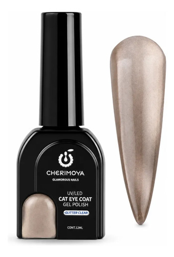 Esmalte En Gel Con Efecto Ojo De Gato Glitter Clear 12 Ml 04 Beige