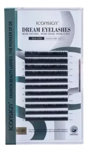 Extensiones De Pestañas Profesional Iconsing 0.15 C Mix Negro