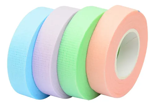 Cinta Micropore Para Extensiones De Pestañas 2 Unidades Rosa Y Verde